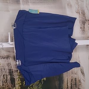 New with tags! Bal Harbour Womens 3X navy blue swim shorts bathing suit bottoms